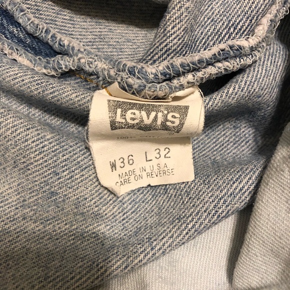 VINTAGE 1980s Levi’s 501 36x32 DISTRESSED DENIM JEANS MADE IN USA! READ!!! - Picture 7 of 11